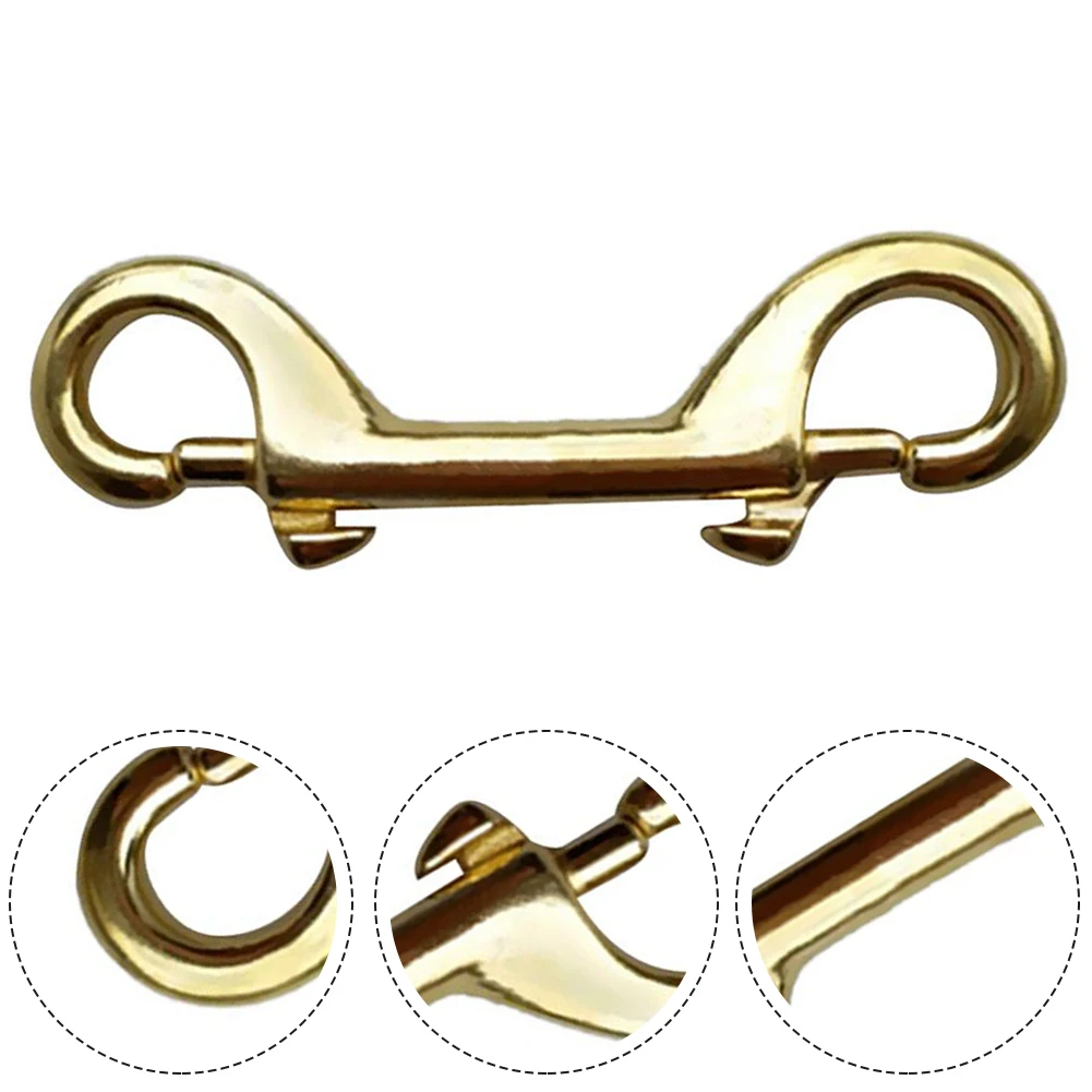 

10cm Scuba Diving Diver Brass Double Ended Bolt Snap Spring Loaded Clip Buckle Heavy Duty Luggage Pet Rope Leashes Clip