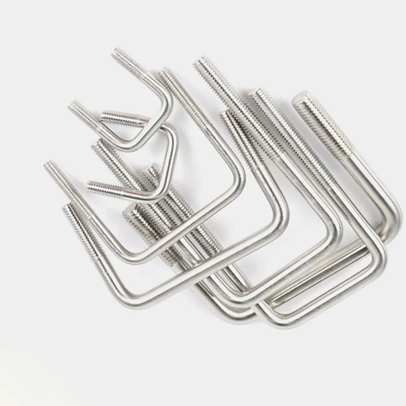 U-образный зажим из нержавеющей стали 304 прямоугольный для труб винт 1 шт./2 шт.