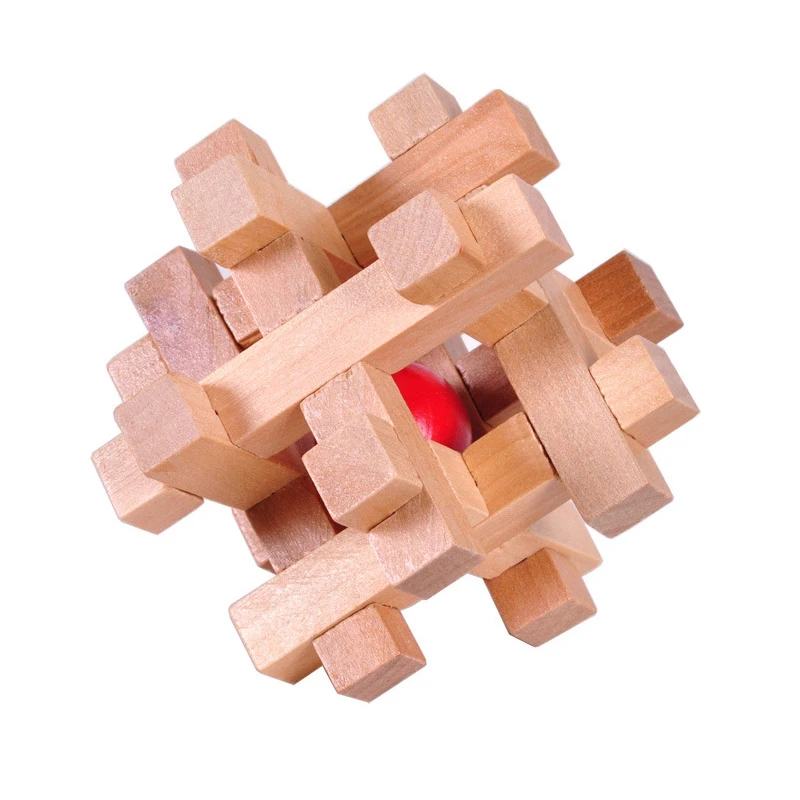

Kids Toys Ball In Cages Luban Lock Puzzle Educational Intellectual Wooden Kong Ming Teaser Brain Problem Solving Games