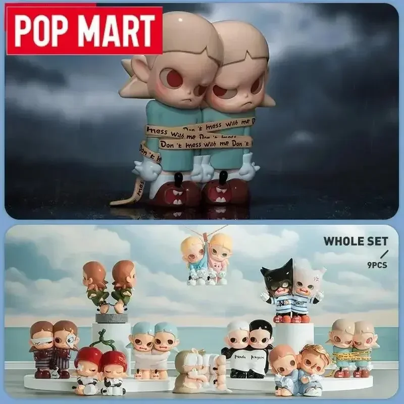 Фото POP MART Zsiga Twins Series: Слепая коробка-сюрприз, фигурка для декора рабочего стола, игрушка-сюрприз, аниме-фигурка, милая модель, подарок для девочки №2