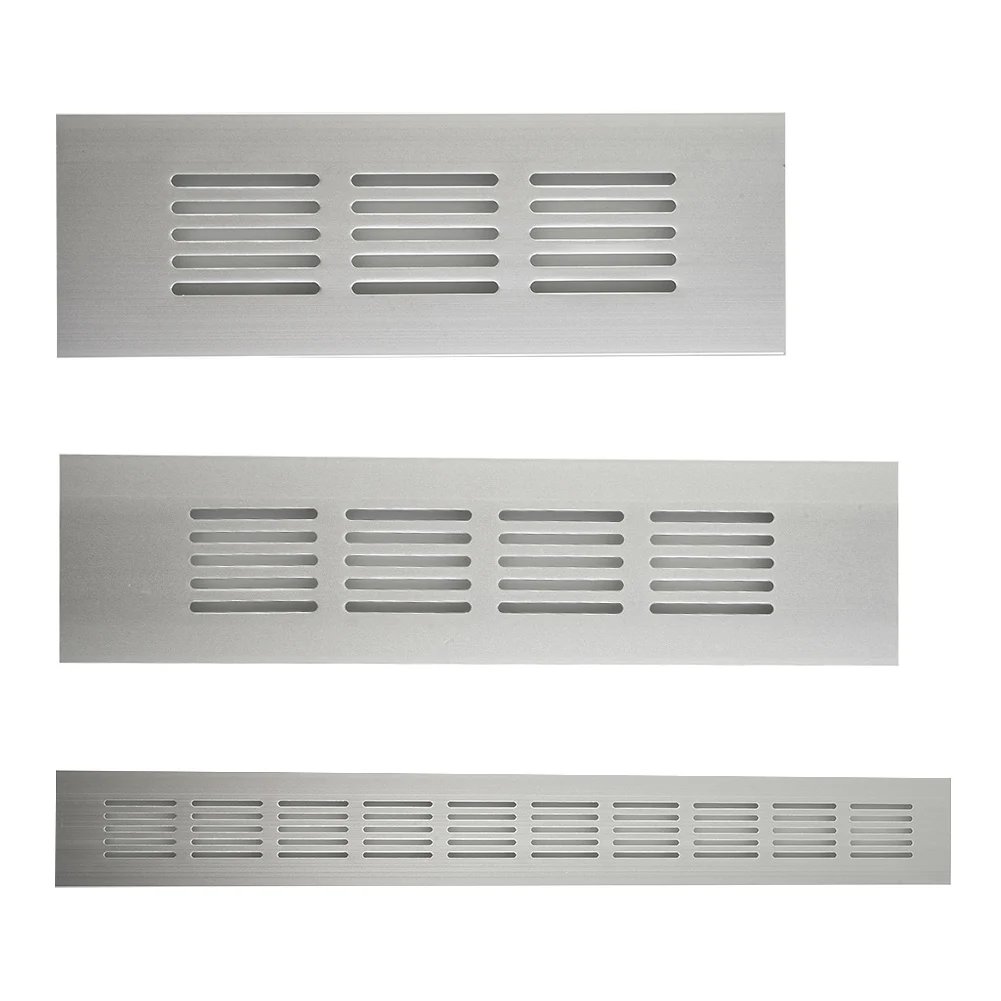 

50mm Wide Vents Aluminum Alloy Rectangular Cabinet Wardrobe Air Vent For Grille Ventilation-Cover Perforated Sheet