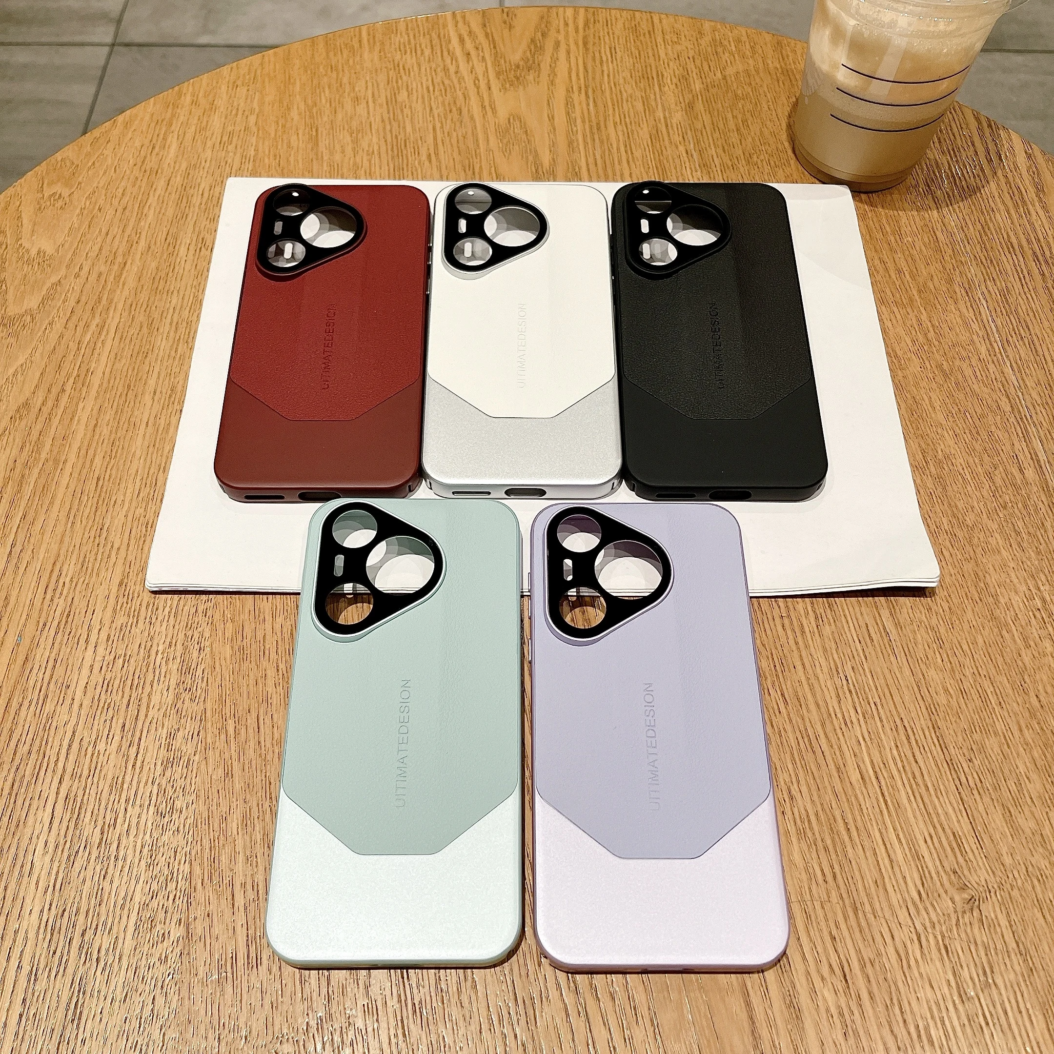 Противоударный кожаный матовый жесткий чехол для Huawei Pura 70 Pro Ultra тонкий защитный