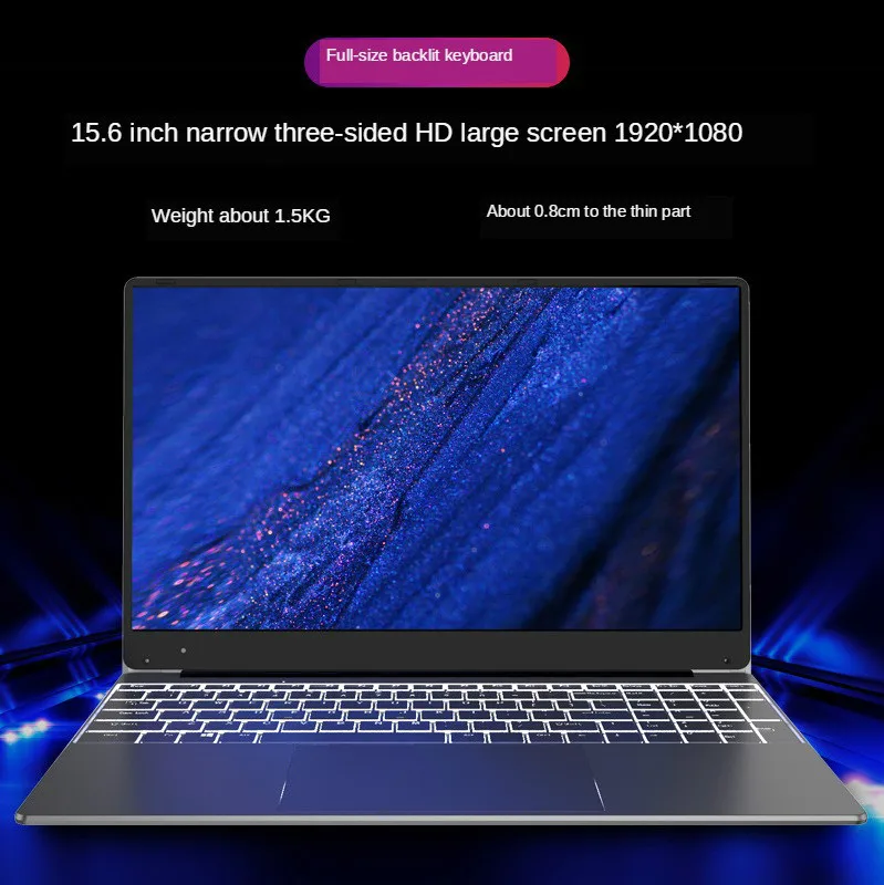 Ноутбук Ультра HD 15 6 дюйма 8 ГБ ОЗУ 512 ГБ/ТБ ПЗУ Intel J3455 четырехъядерный портативный