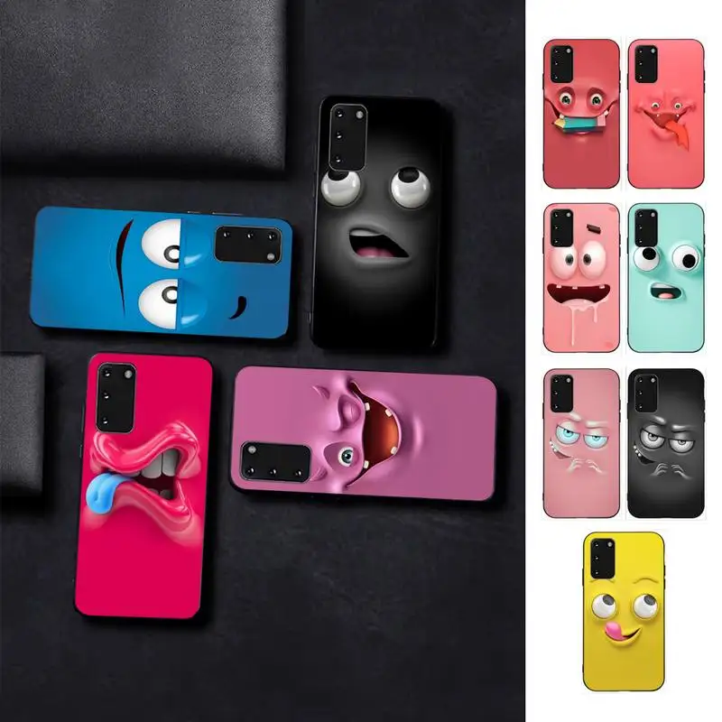 

Funny Face Phone Case for Samsung S10 21 20 9 8 plus lite S20 UlTRA 7edge