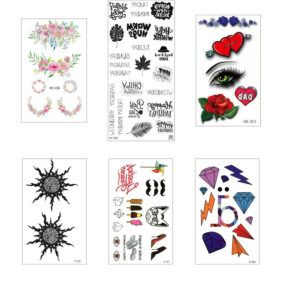 

6 шт./партия, мужские тату-наклейки на грудь