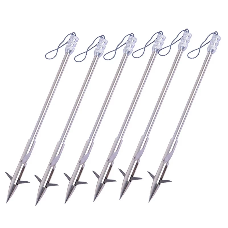 

3pcs Bow Fishing Slingshot Arrow Stainless Steel Broadheads Arrowhead Hunting Shooting Fishing Darts
