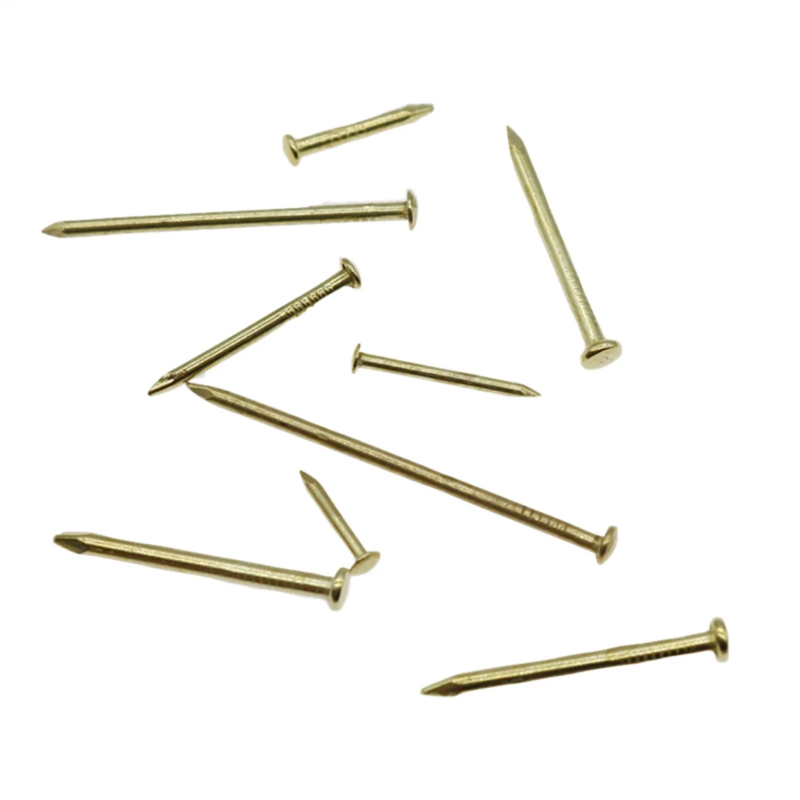 

50Pc Copper Plated Iron Nail Rod Dia 1/1.2/1.5/1.8mm Round Head Screw Small Tiny Nails Model Making Hardware Connection Fastener