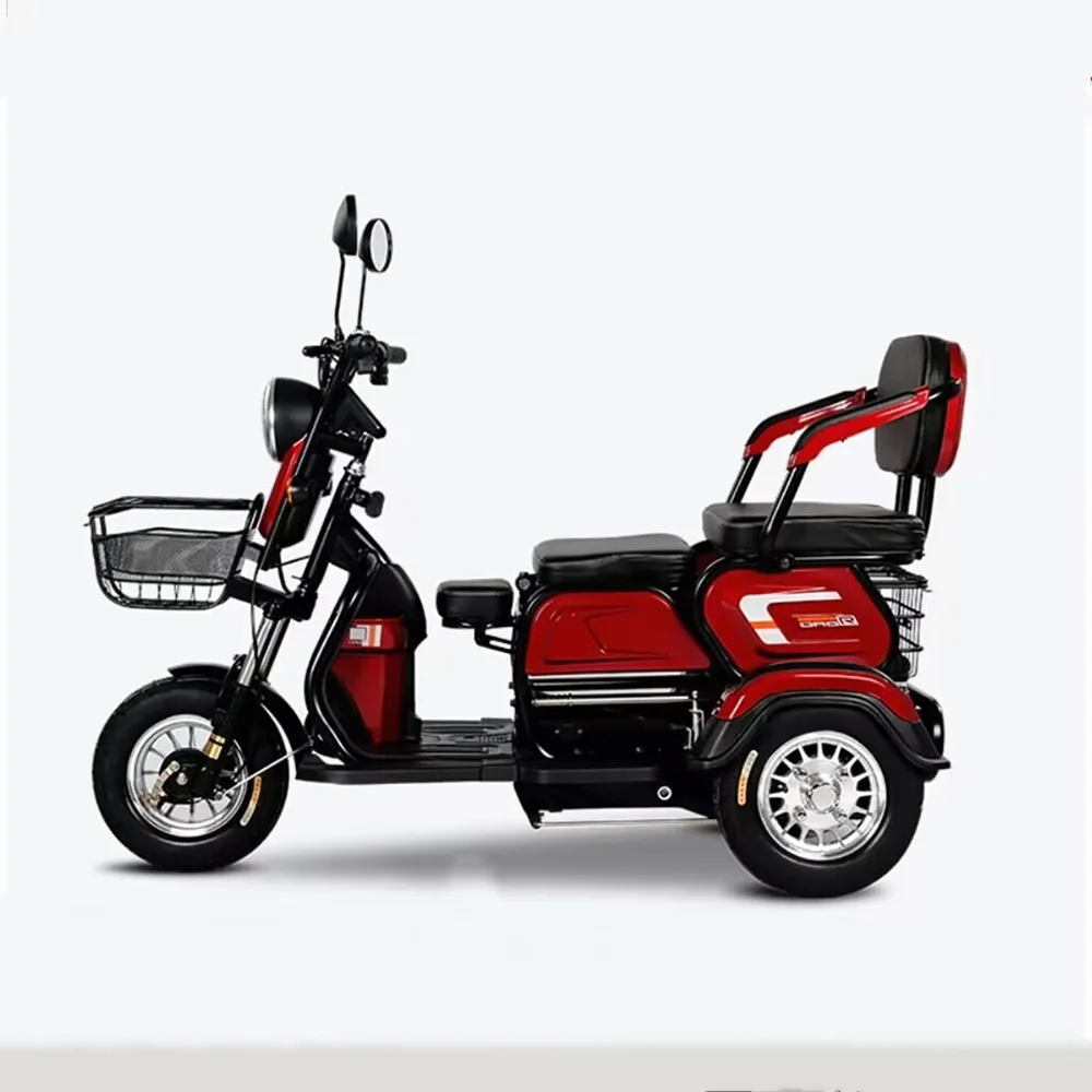 

Electric Tricycle 800W 60V+32AH With Canopy 70KM Endurance 2-19KM/H Speed 14 Inch Vacuum Tires