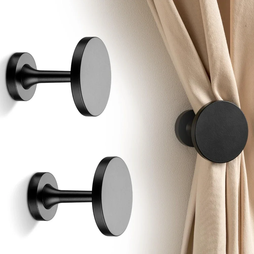 

Металлические держатели для штор, черные, комплект из 2 штук