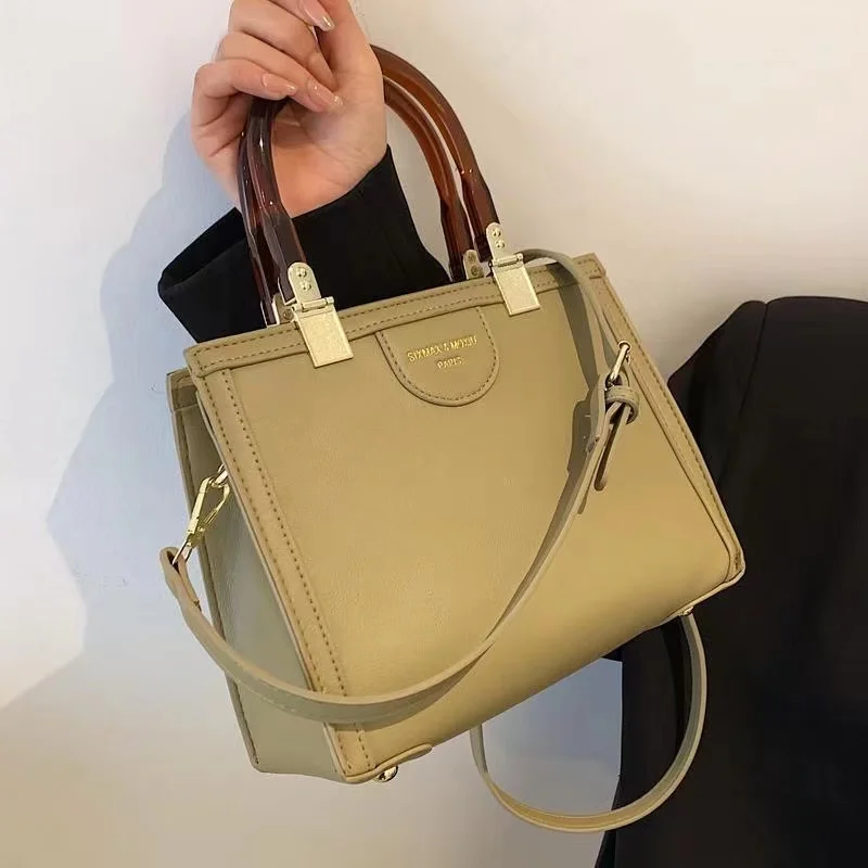 

Pu Leather Shoulder bags for Women Large Capacity Tote Luxury Designer Handbag Solid Color Female Crossbody Bags Women's Woman