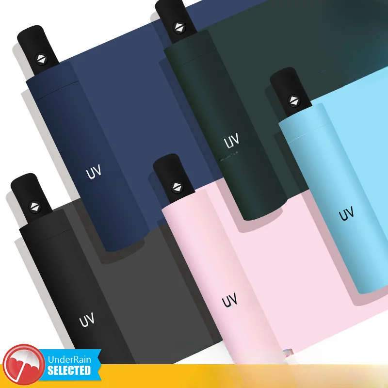 

Advertising umbrella UV fully automatic folding umbrella black glue sunscreen gift sun umbrella