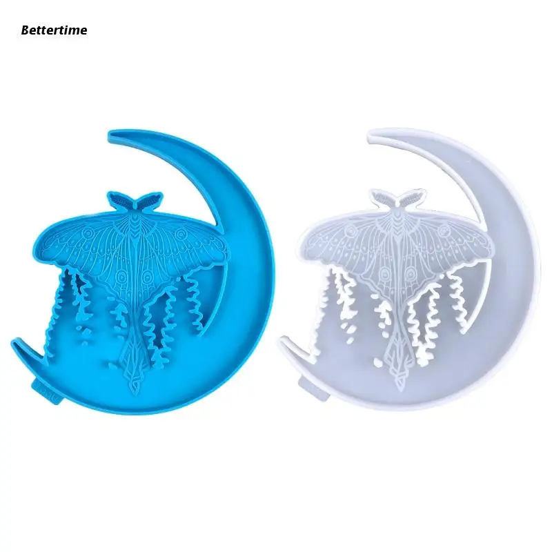 

B36D Diy Moon Butterfly Wall Pendant Ornaments Desktop Decoration Epoxy Silicone Mold