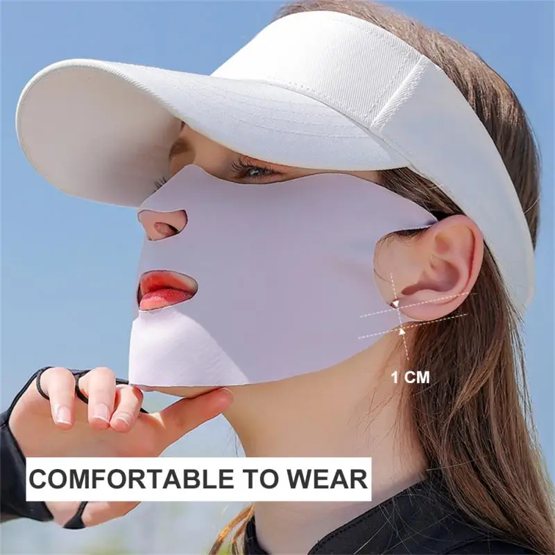 1/2/3 шт. Летняя шелковая Солнцезащитная маска для лица