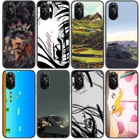 clear phone case for huawei honor 20 10 9 8a 7 5t x pro lite 5g black etui coque hoesjes comic fash design