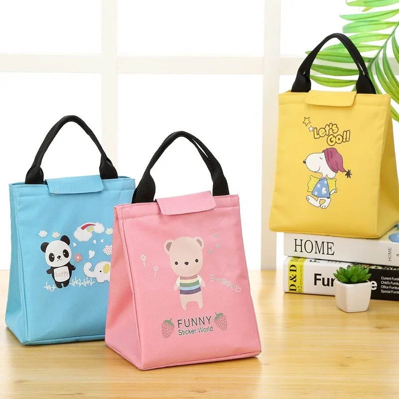

New Cartoon Pattern Lunch Bag Portable Meal Bag Lunch Bag Lunch Box Bag Picnic Bag Waterproof Insulation Ice Bag
