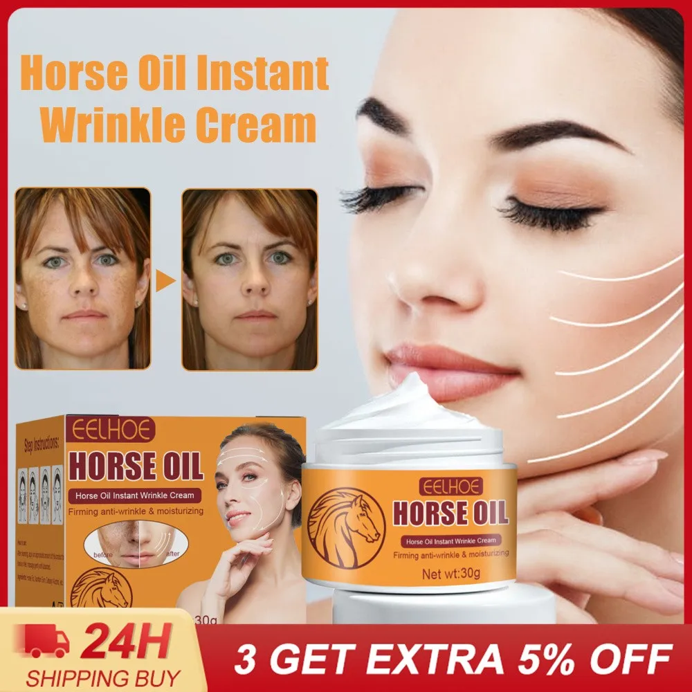 

30 Ml Horse Oil Firming Lifting Cream Moisturizing Whitening Brightening Anti-Wrinkle Anti-Aging Fade Fine Lines Face Skin Care