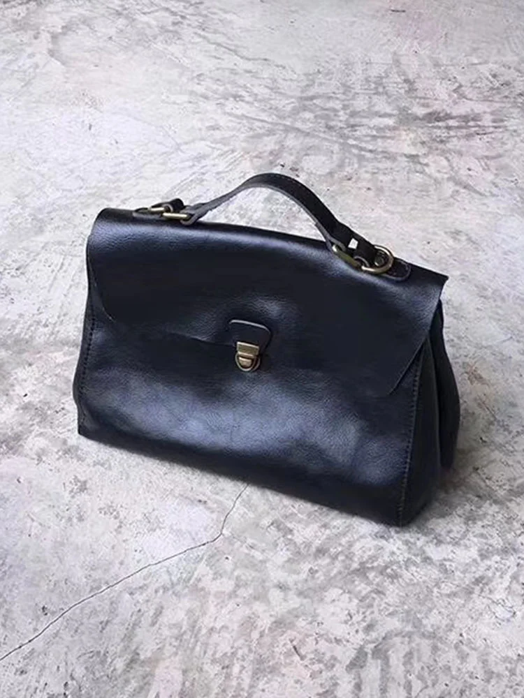 

Винтажные кожаные женские сумочки, женская сумка-мессенджер с замком, Универсальный женский портфель, сумки на плечо из коровьей кожи, мягк...