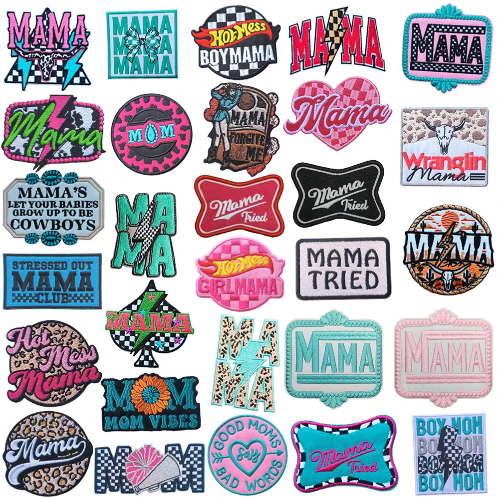 Эмблема МАМА аксессуары для одежды наклейка на значок вышитая с вышивкой