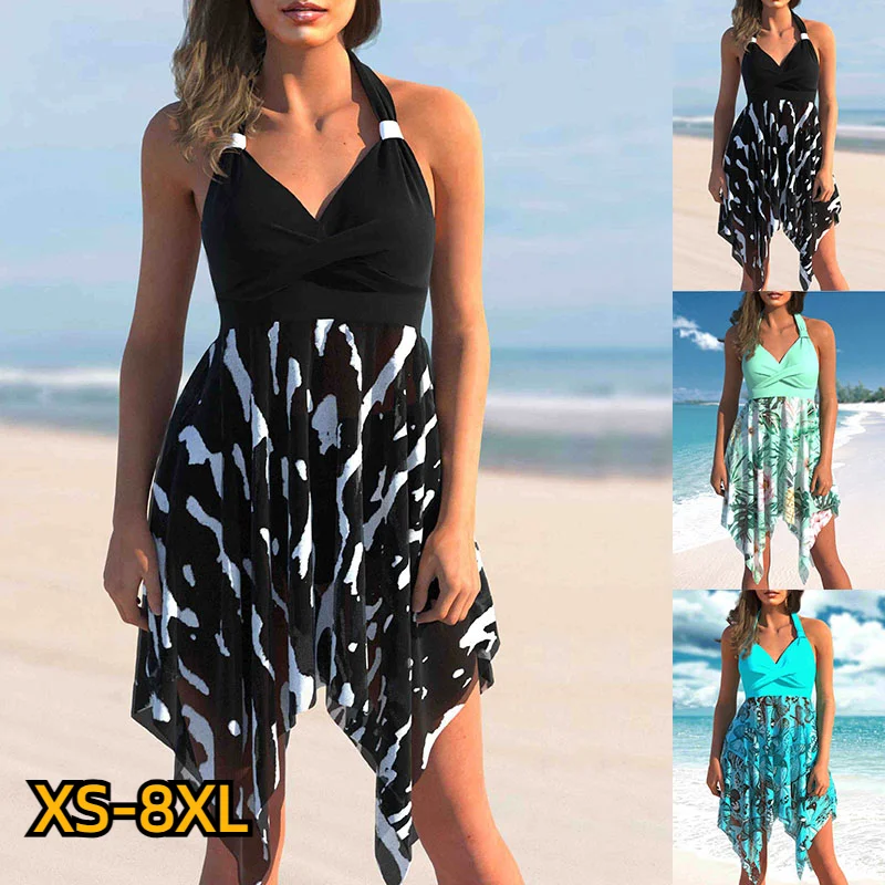 2023 женские Танкини с высокой талией, Летний Новый дизайн, купальники с принтом, купальник, бикини, купальный костюм, комплект из двух предметов, женский пляжный костюм