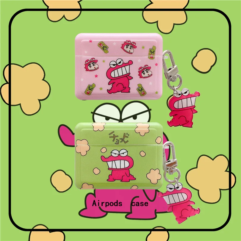 

Bandai Crayon Shin-chan Dinosaur Biscuits Earphone Case for Apple AirPods 2/3/Pro Bluetooth Headset Soft Protective Cover