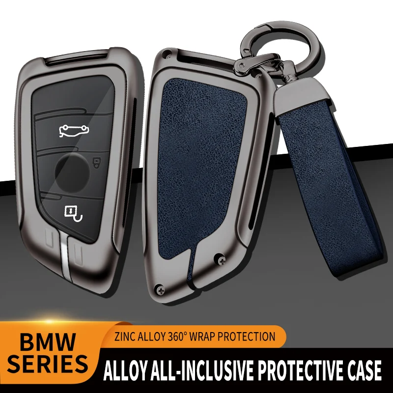 

Zinc Alloy+Leather+TPU Car Key Case Bag For BMW F20 G20 G30 X1 X3 X4 X5 G05 X6 G11 F15 F16 G01 G02 F48 3 5 7 Series Accessories