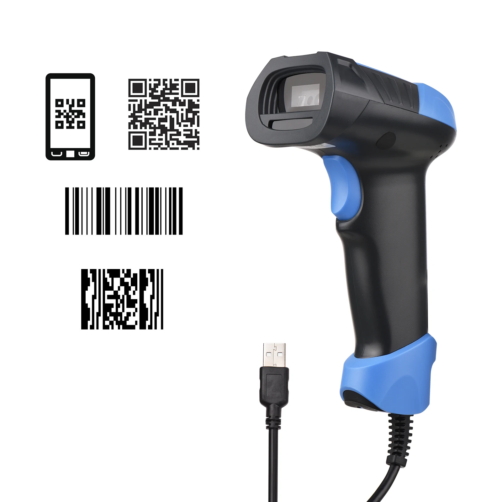 

Handheld 1D/2D/QR Barcode Scanner M9 USB Wired Bar Code Reader Manual/Auto Trigger Scanning CMOS Support Paper Code/Screen Code