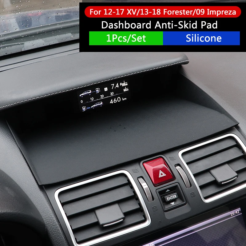 

QHCP силиконовый противоскользящий коврик для телефона, орнамент, нескользящая накладка на приборную панель для Subaru Forester 13-18 XV 12-17, аксессуары для интерьера