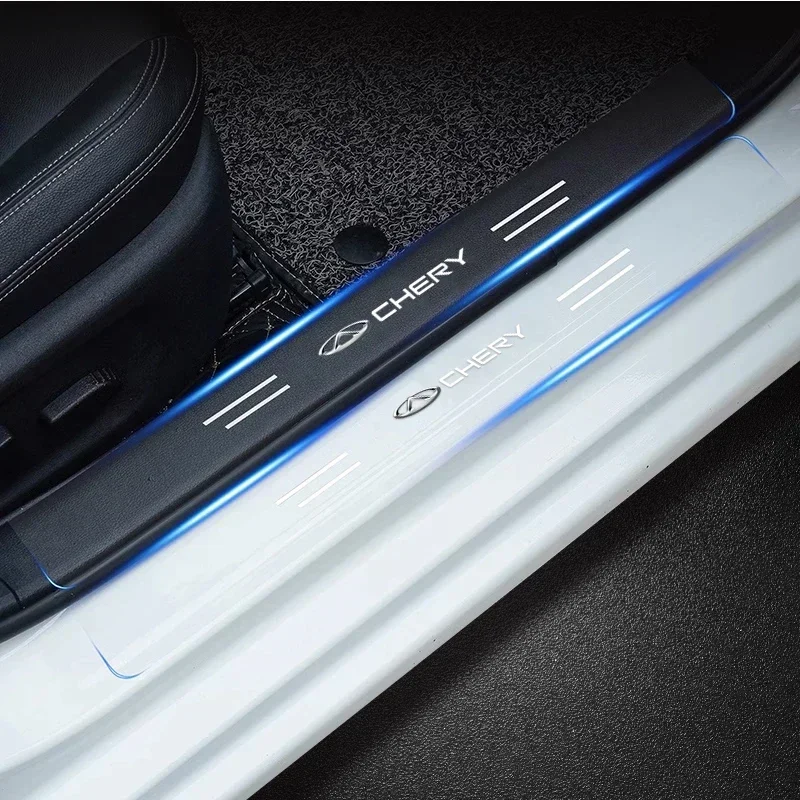 Фото 4 шт., прозрачные наклейки на пороги автомобиля Chery Tiggo 2 3 4 5 6 7 8 3X 5X Pro T11 Fulwin №4
