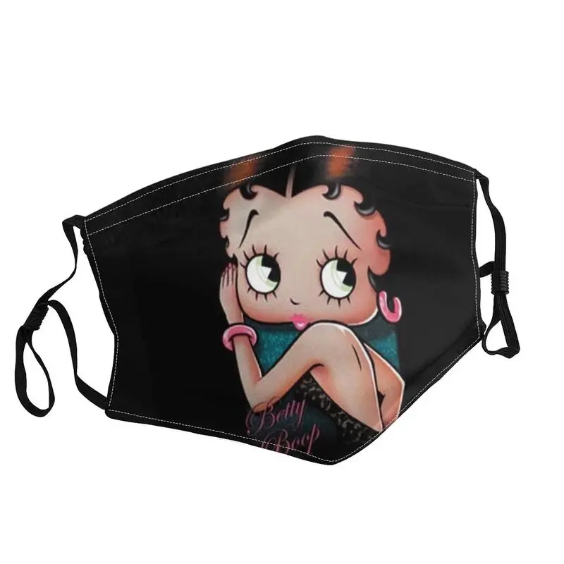 

Boop Bettys Cartoon Pattern Reusable Face Mask Adult Movie Animated Characters Protection Cover Respirator Mouth Muffle