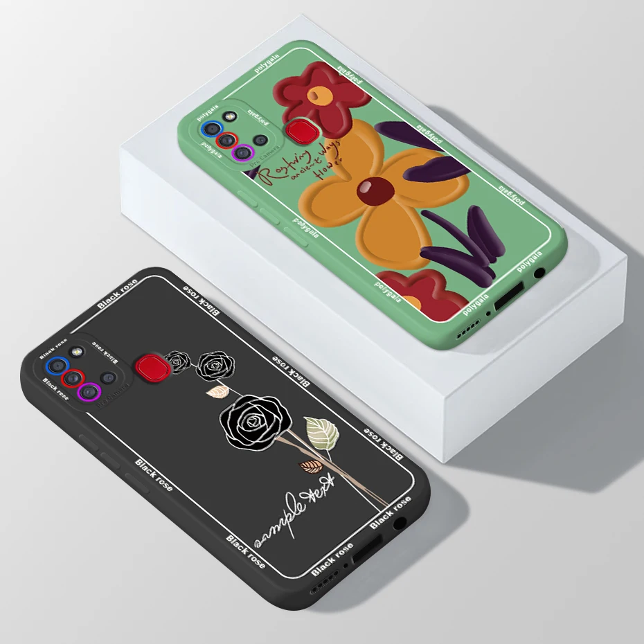 Чехол для Samsung Galaxy A21s чехол с милой пандой жидкий силиконовый мягкий чехлы