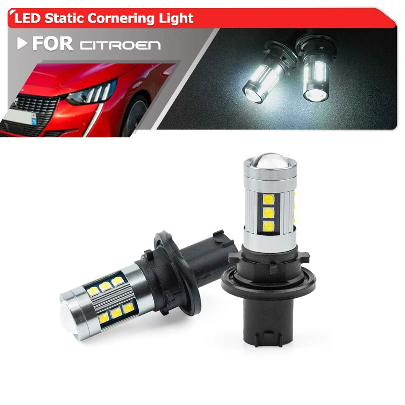 For Citroen C5 W/Xenon Headlights 2008-2017 Canbus Led Static Cornering Light PH24WY 12184 12185 PU20d Auto Car Lighting Bulbs
