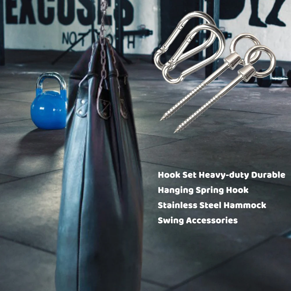 

Ceiling Hook Hammock Accessories Yoga Hanging Stainless Steel Fixed Plate Swing Hanger Chair Spring Buckle Rotating Ring