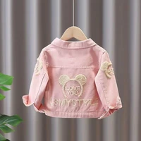 spring baby girls demin jacket kids coats for childrens outerwear casual toddler girls clothes printing casual top 1 6year