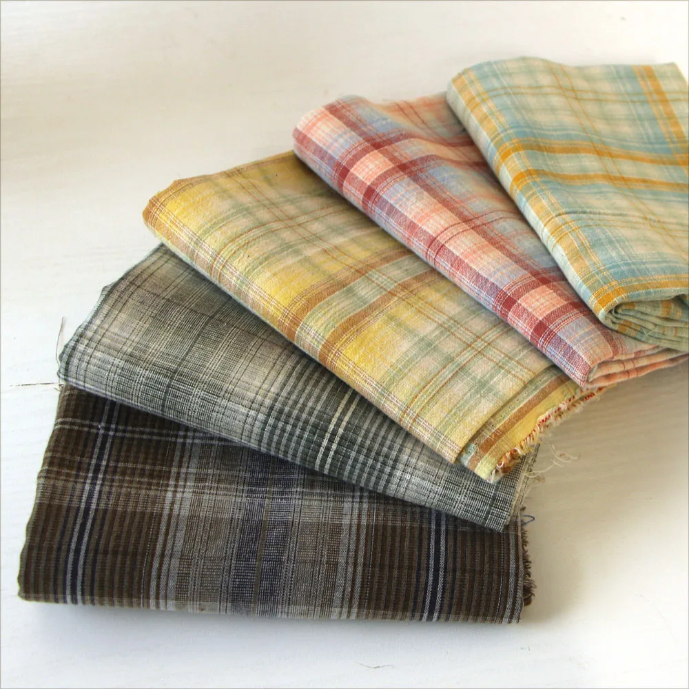 Японская окрашенная в пряжку ткань ручной работы сделай сам пэчворк 100%