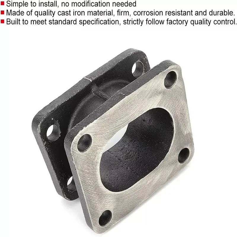 Чугунный турбоадаптер фланец для турбокомпрессора Garrett T3 до T4 с 15 градусами