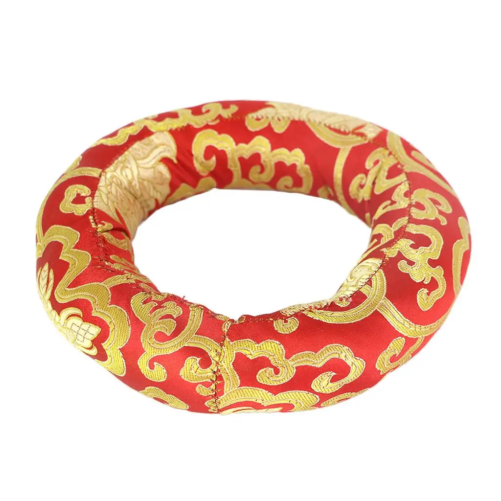 

Подушка из шелковой парчи для тибетской чаши для пения, музыкальный инструмент, случайный цвет