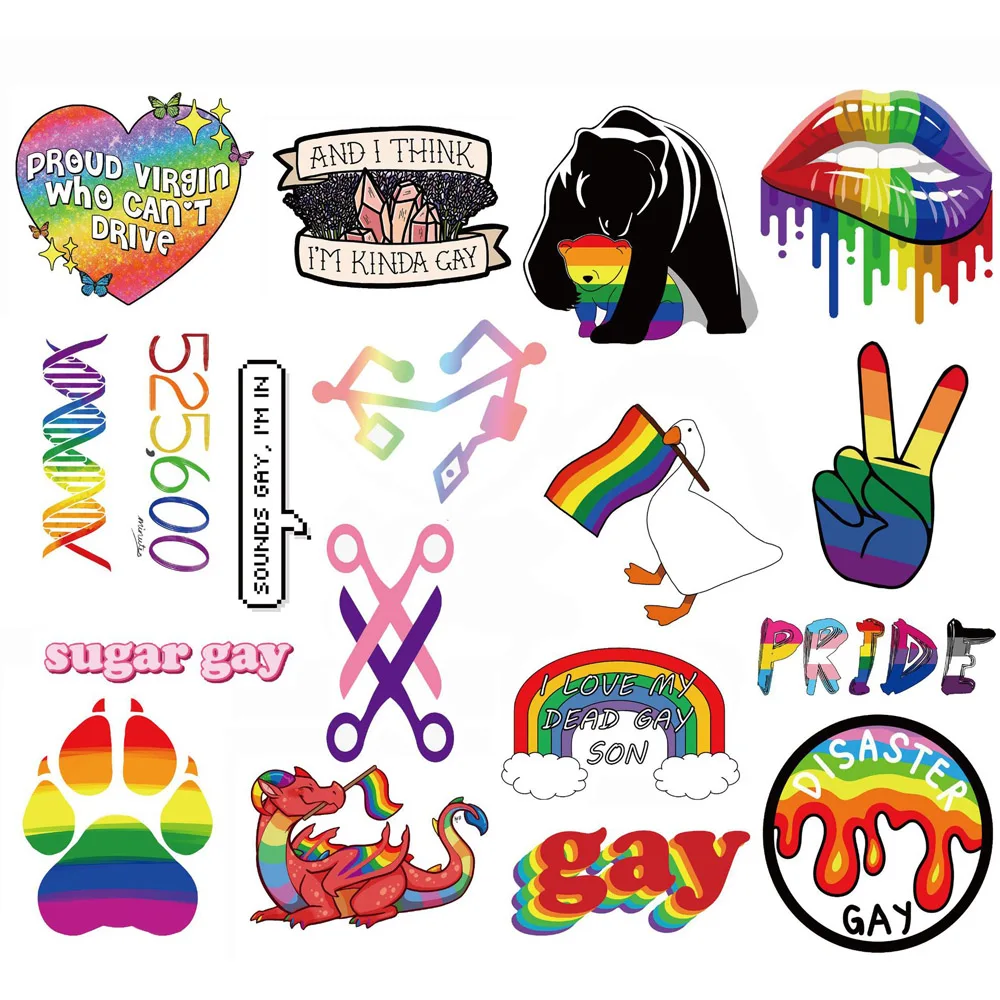 103050pcs cool rainbow funny lgbt gay pride graffiti stickers luggage laptop phone bike car guitar waterproof sticker decal free global shipping