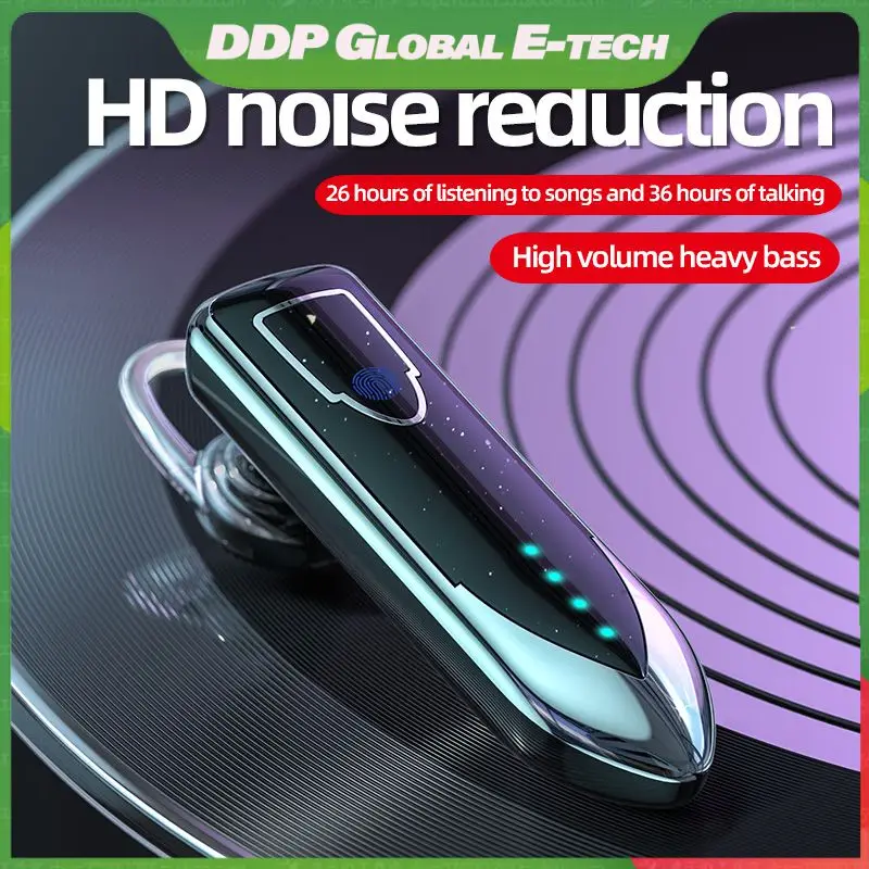 

Ergonomic Sports Headphone Waterproof 300mah Headset For Office Driving Noise Reduction With Microphone Touch Business Earbud