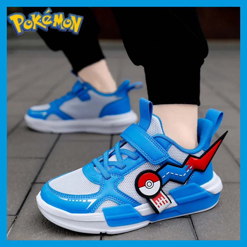 

Pokemon Pikachu Children Cartoon Sports Shoes Fashion Anime Sneakers Breathable Lightweight Student Casual Running Shoes Gifts