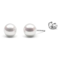 hoozz p big pearl earrings 10 11mm aaaa quality freshwater cultured in white 14k gold 925 sterling silverluxury jewelry