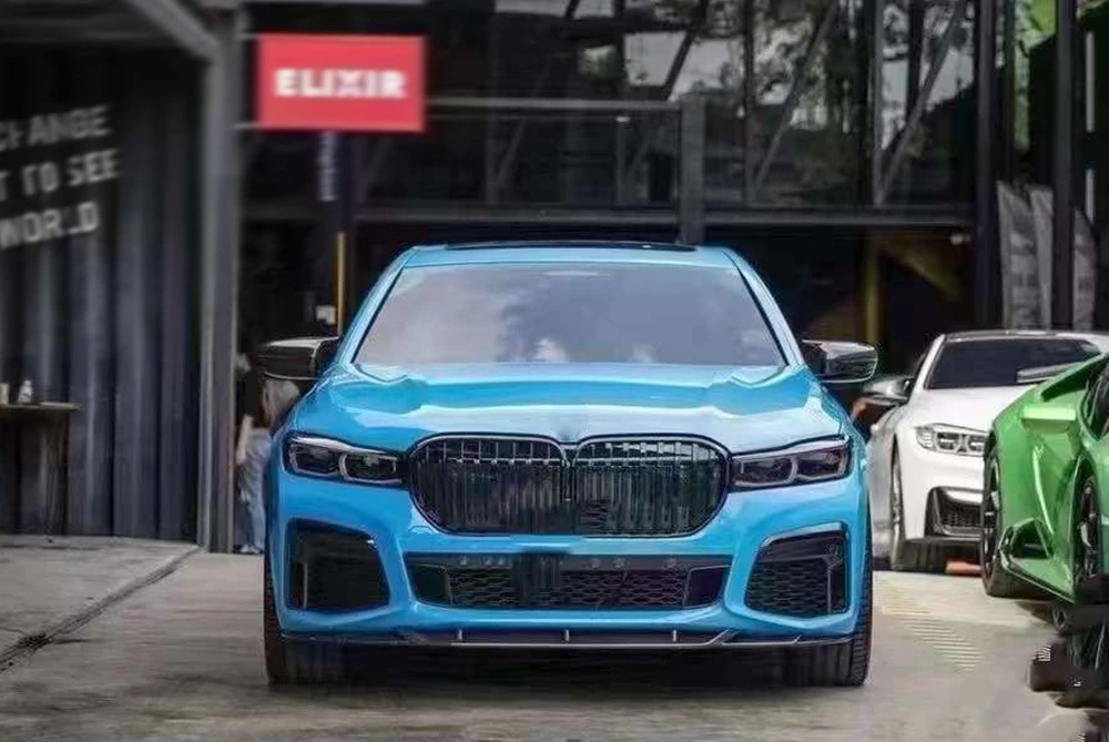 Для 2020-2022 BMW BK Стиль Боди Комплект n решетка CF cowhorn зеркальный корпус 7-серия LCI M