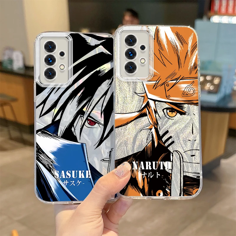 Новый аниме чехол для телефона N-Narutos Samsung Galaxy S24 S23 S22 S21 Plus Ultra A73 A72 A71 A55 A54 A53 жесткий