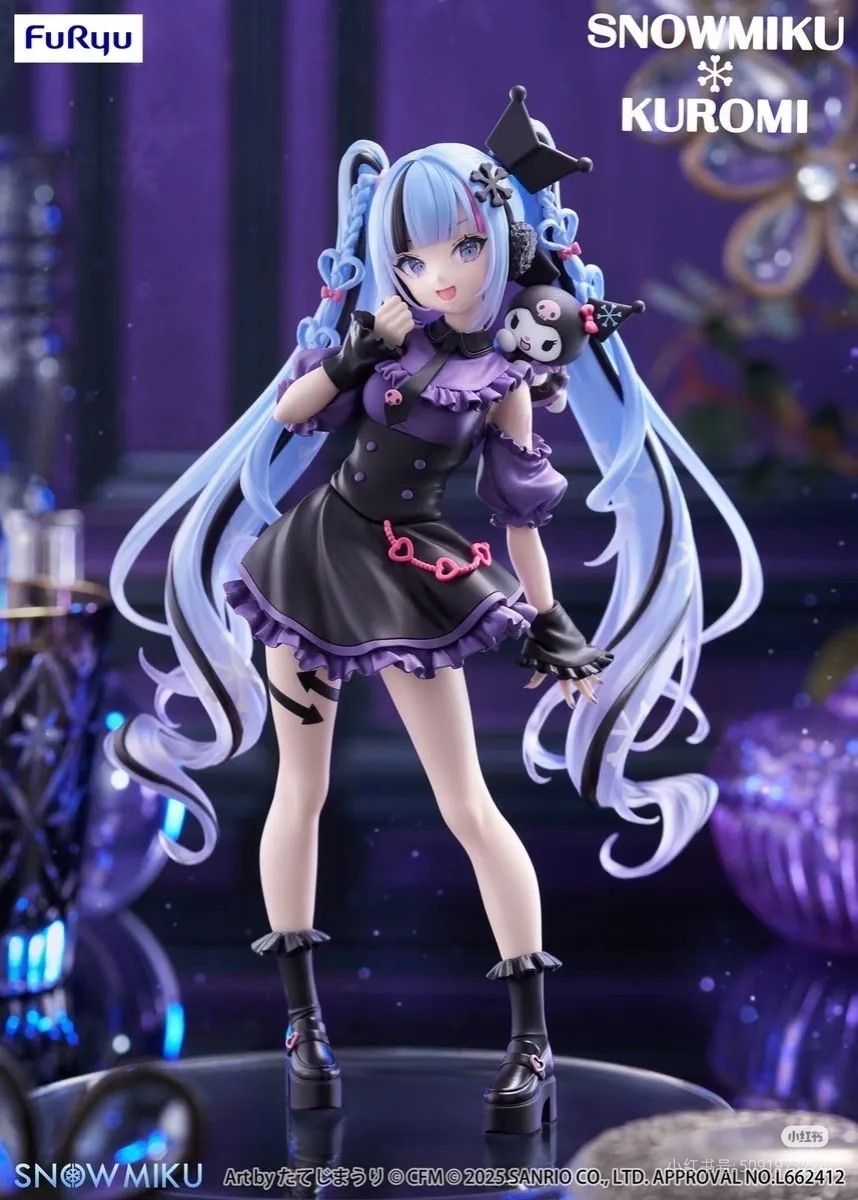 Фото В наличии: 100% Оригинальная фигурка Furyu Hatsune Miku Kuromi Trio Try IT, аниме-модель, игрушка, подарок, оригинал №2