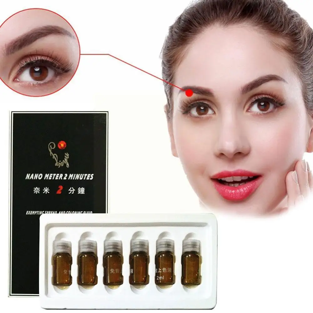 

6 Bottle/Pack Tattoo Coloring Liquid Effective Fixed Anesthetic Permanent Lips Eyebrow Color Tattoo Makeup Makeup Numbing L S4V4
