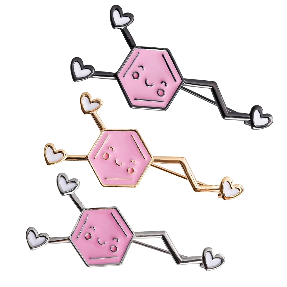 

Pink Geometric Enamel Brooch Pins Funny Cute Smiley Face Lepal Pin Clothes Bag Badge Women and Girls for Birthday