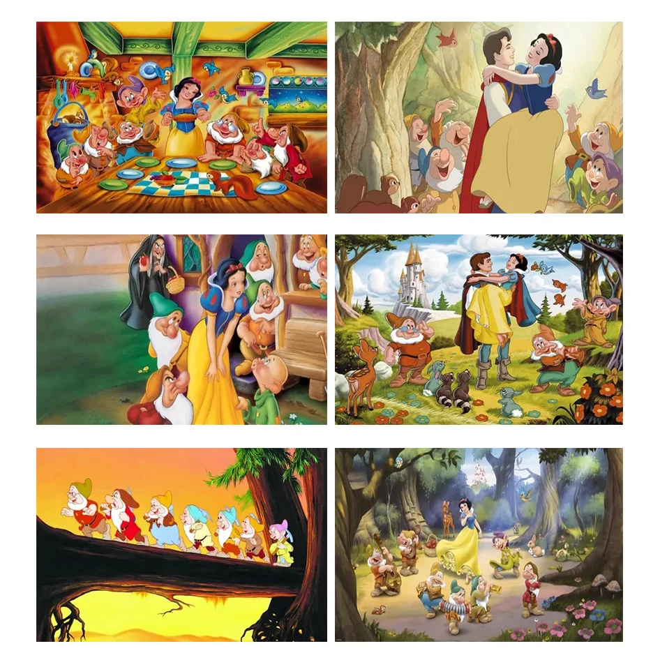 

5D алмазная вышивка, квадратные бриллианты, картины Disney, фотообои, Белоснежка и семь карликов, картины Ll247