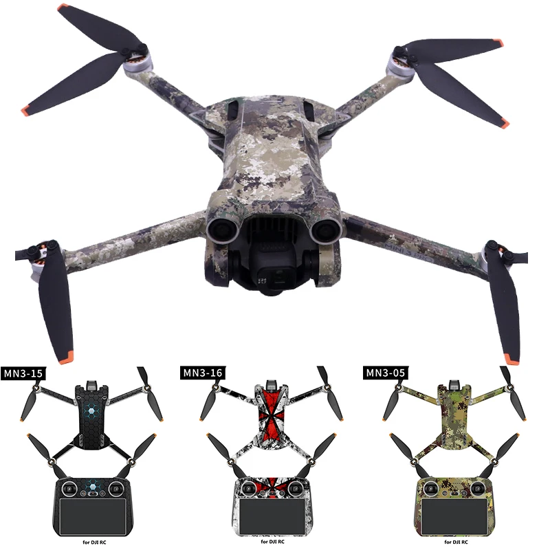 

PVC Stickers for DJI Mini 3 Pro Skin Full body Remote Control Sticker Scratch Resistant Waterproof Cool PVC Skins Accessories