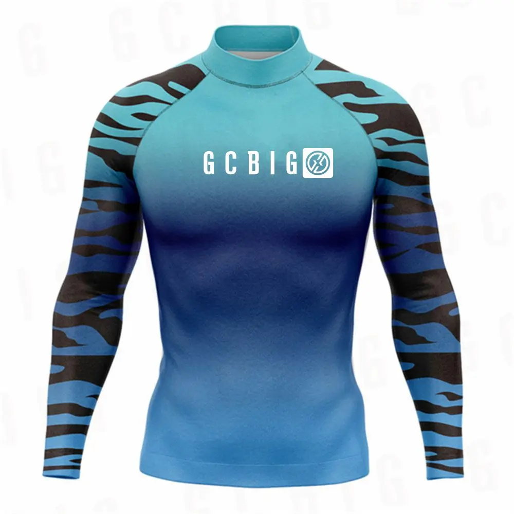 Мужская летняя одежда для серфинга с длинным рукавом УФ-Футболка плавания