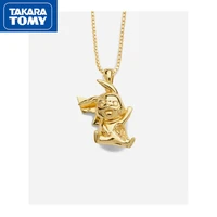 takara tomy new pikachu 18k gold 925 silver hypoallergenic cool couple necklace boys and girls cartoon cute accessories necklace
