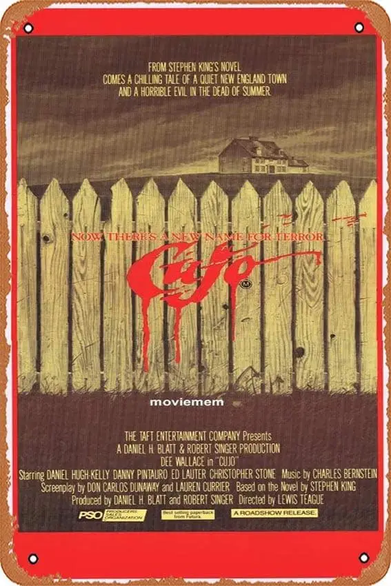 Винтажный классический старый фильм CUJO 1983 оригинальный постер фильма Daybill STEPHEN KING